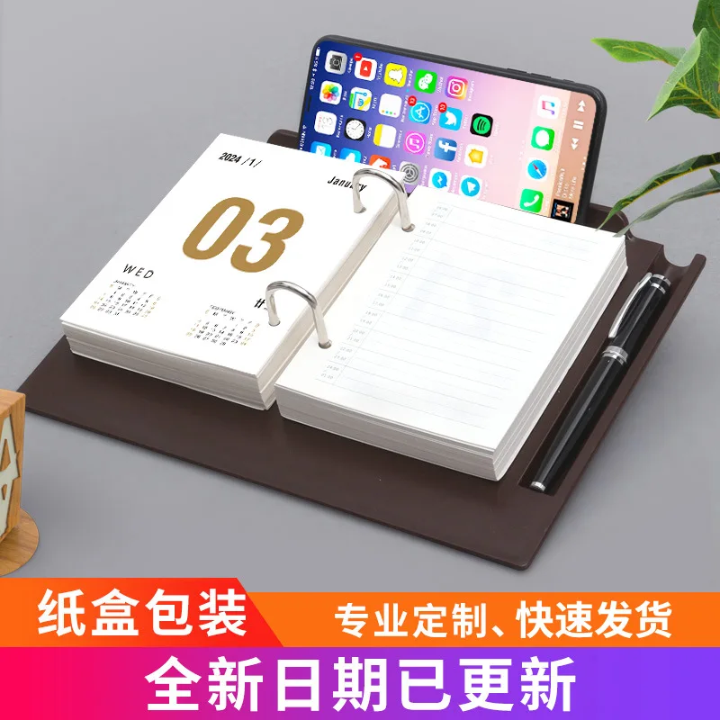 2025 Creative Simple Notebook Desk Seat Calendar Desk Desktop Ornament Plan Noteboo Calendars Annual Calendar Wholesale