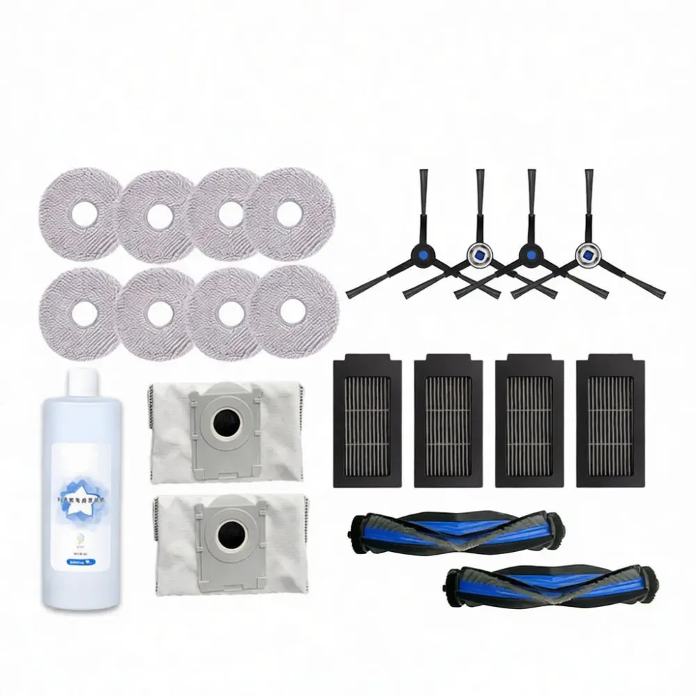 For Ecovacs T50 Robot Vacuum Spare Parts Accessories Kit Filter Side Brush Mop Cloth Dust Bag Cleaning Device Component Replacem
