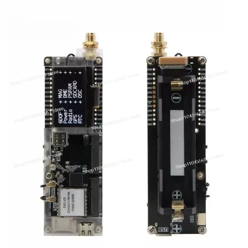 Meshtastic T-Beam ESP32-S3 Development Board SX1262 LoRa Module 433/868/915MHz GPS WiFi 1.3 Inch OLED Display