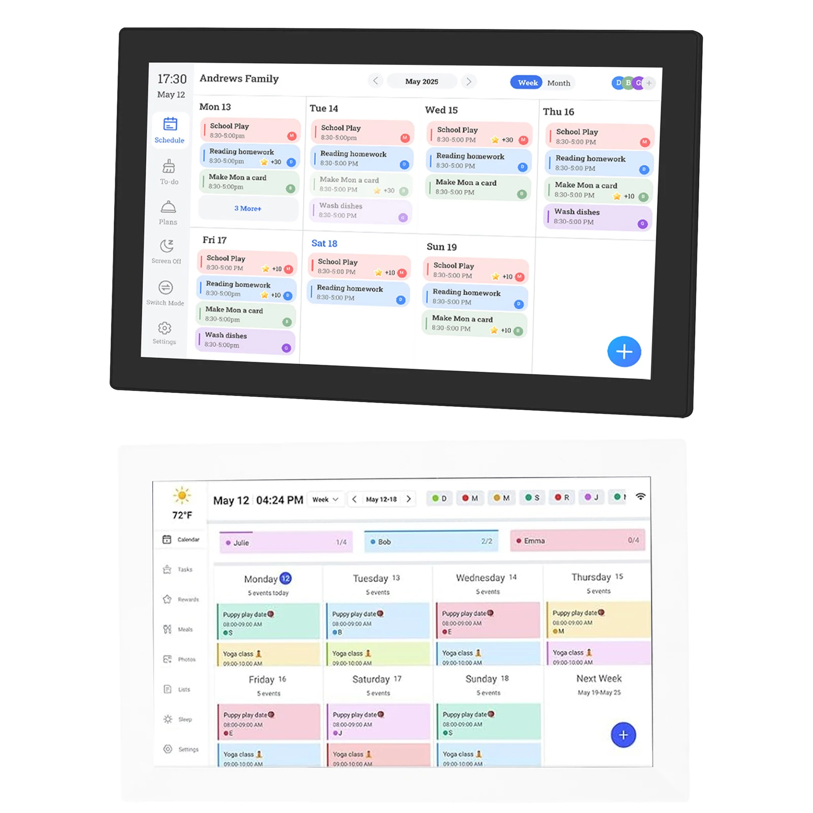 

Digital Calendar Planner Chore Chart 15.6-inch 1080P Full HD Touch Screen Interactive Wall Desk Mount for Seamless Scheduling Sm