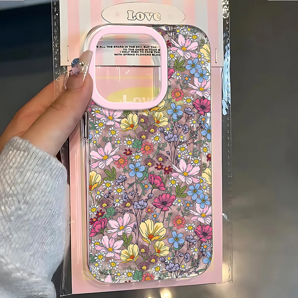 Colorful Strange Flower Phone Case For Samsung Galaxy S25 S24 S23 S22 S21 S20 FE Note20 Note10 Edge Plus Ultra 5G Clear Cover