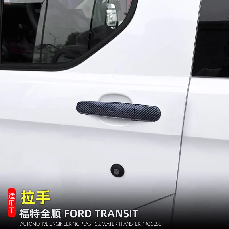 

Подходит для Ford Transit 2024 Ford Tourneo Custom 2023, стиль из углеродного волокна, ABS, автомобильная дверная ручка, накладка, стильная наклейка