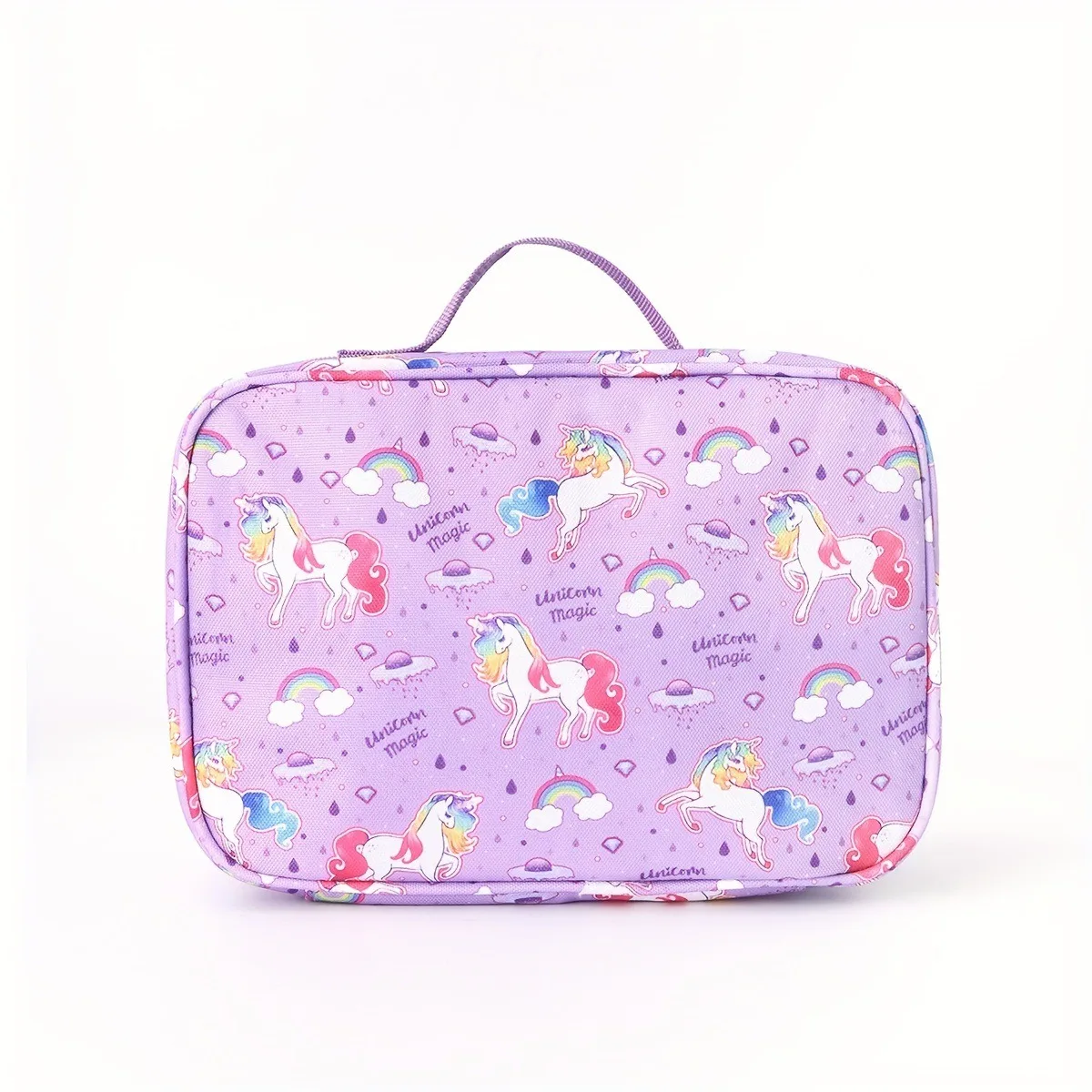 Cartoon Unicorn Shoulder Lunch Bag Children's Portable Bento Bag Student Ice Bag Outdoor Picnic Insulation Bag