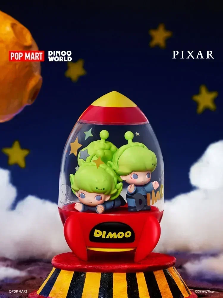 POP MART DIMOO WORLD PIXAR Serie Blind Box Puppe Überraschungstüte Mystery Box Spielzeug Anime Actionfigur Desktop-Ornamente Sammlung