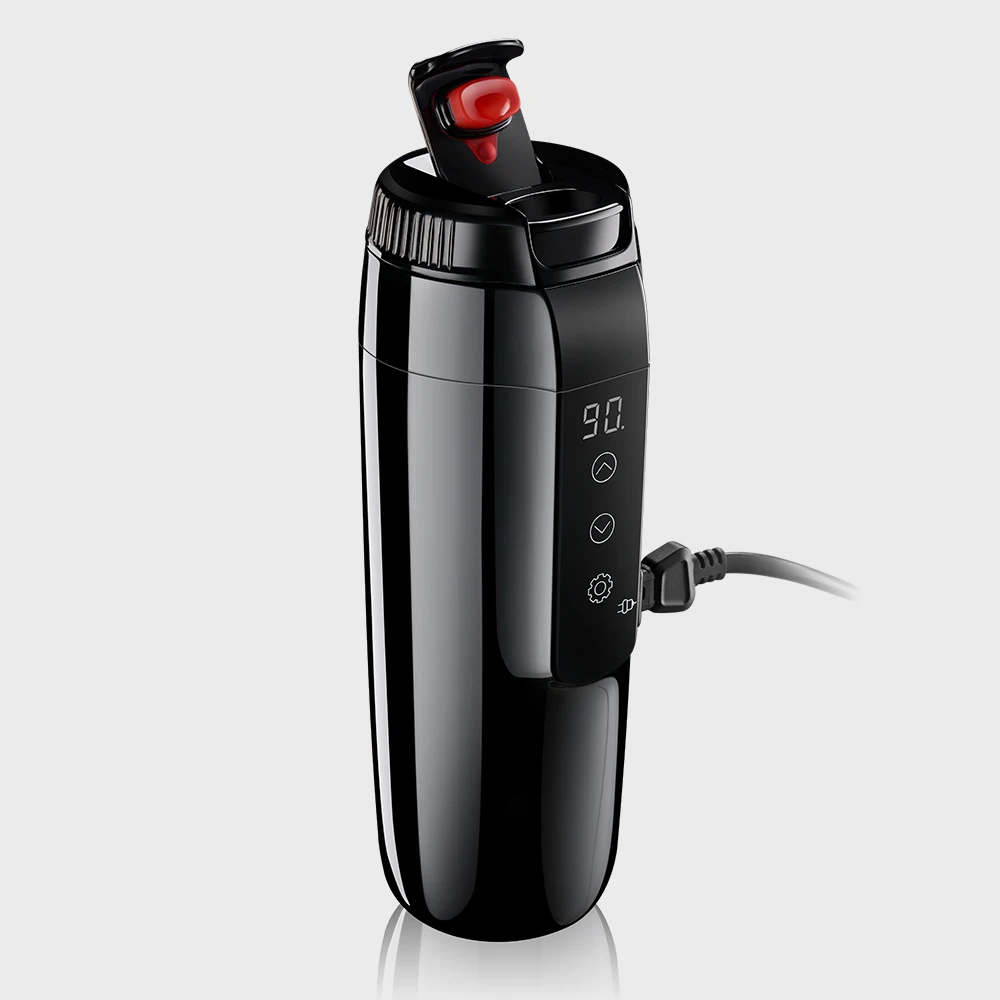 

70W 12V Heated Travel Mug 350ML Portable Car Electric Kettle Water Heater Stainless Steel Electric Heating Coffee Cup car use