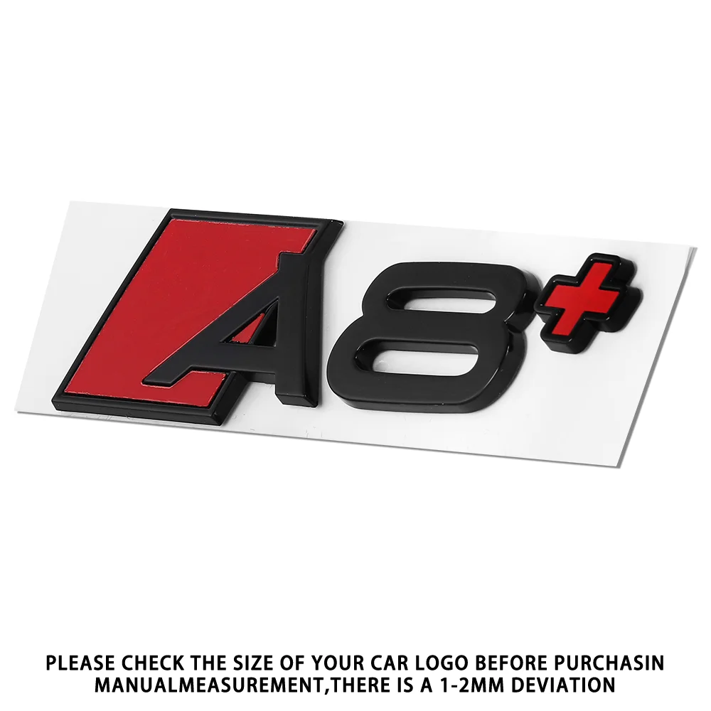 1pc 3D Aluminium für AUDI A3 A4 A5 A6 A7 A8 A3+ A4+ A5+ A6+ A7+ A8+ Auto Brief Hinten Stamm Stoßstange Emblem Aufkleber Schwanz Abzeichen Aufkleber