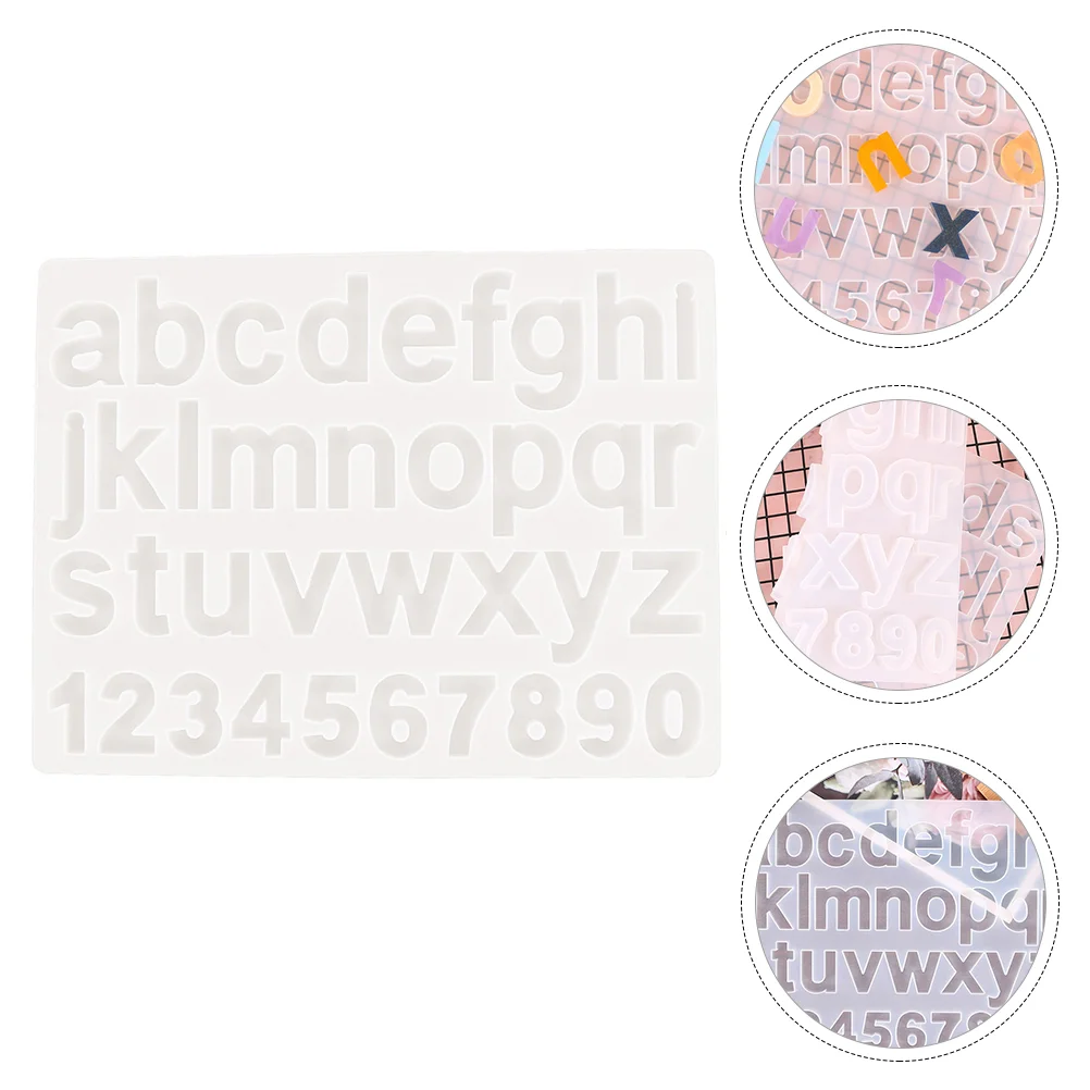 Alphabet Ornament Mold Number Silicone Mould Numbers Letters Non-Stick Accessories Silica Gel Jewelry Making Tool