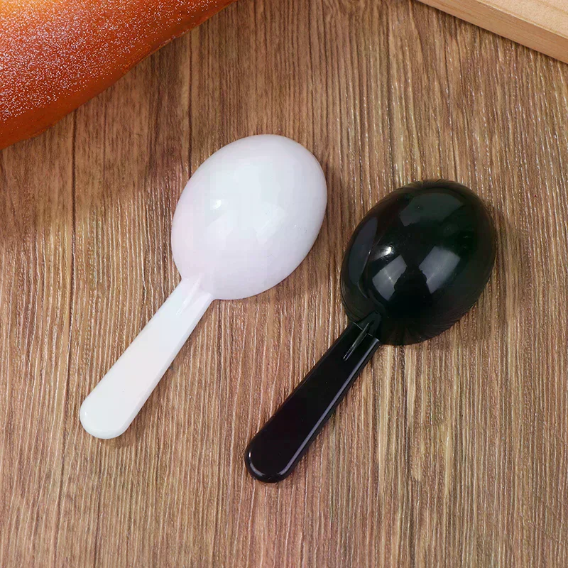 /TPz/Black White Measuring Teaspoon Scoop Plastic 7g 15ml Measuring Spoons Milk Powder Spoon Coffee Beans Container Scoops 10Pcs
