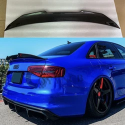 For Audi A4 B8 2009 - 2012 ( B8.5 2013-2016 ) Real Carbon Fiber Rear Trunk Spoiler  PSM Style