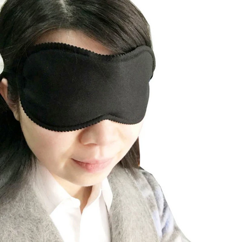 1PCS Black Sleep Eye Mask Filled Sunshade Travel Sleep Relaxation Aid Blinds Eyes