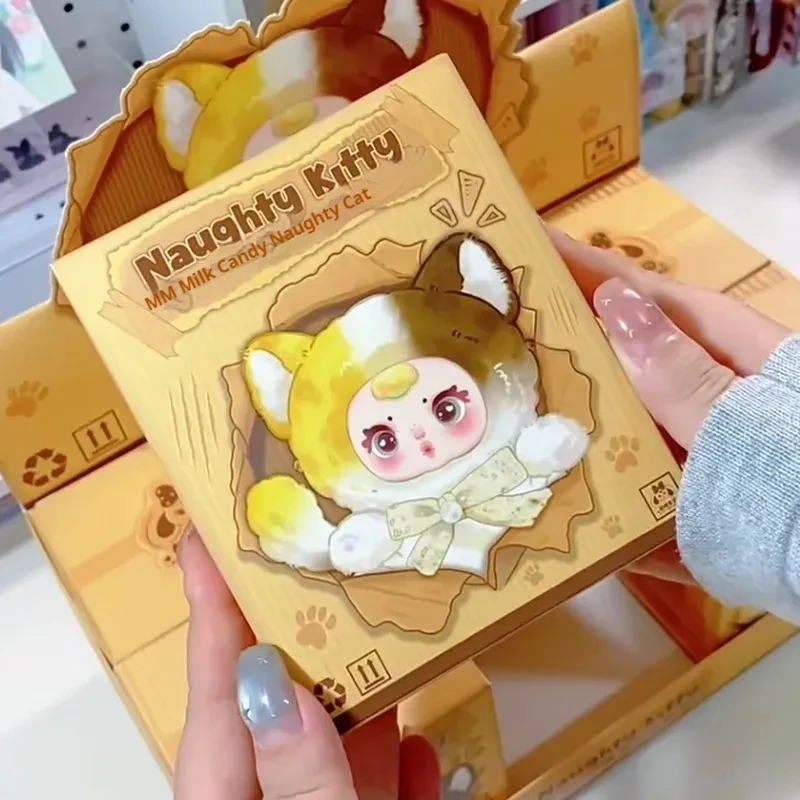 

Новый оригинальный мм молочный конфеты кошка озорная сумка слепая коробка плюшевая игрушка настольная декоративная кукла милая кукла для девочек подарки на день рождения