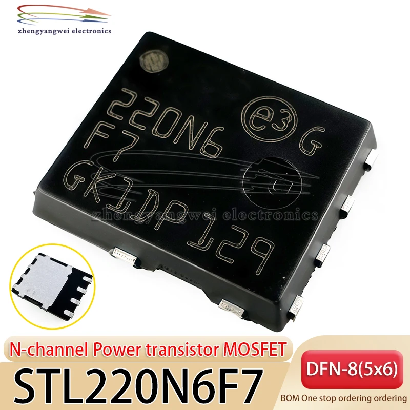 2 قطعة STL220N6F7 DFN-8 (5x6) 220N6 F7 N-قناة 60 فولت 120A ترانزستور الطاقة MOSFET ترانزستور التأثير الميداني #1