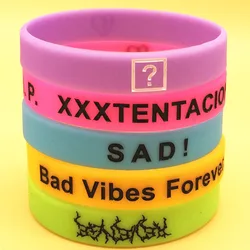 5pcs  music musician XXX  USA United states rapper Triple X rubber bracelet silicone wristband