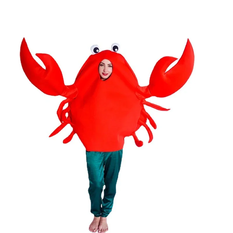 Unisex Adult Children Crab Lobster Costumes Sponge Suit Cosplay Party Fancy Dress Props