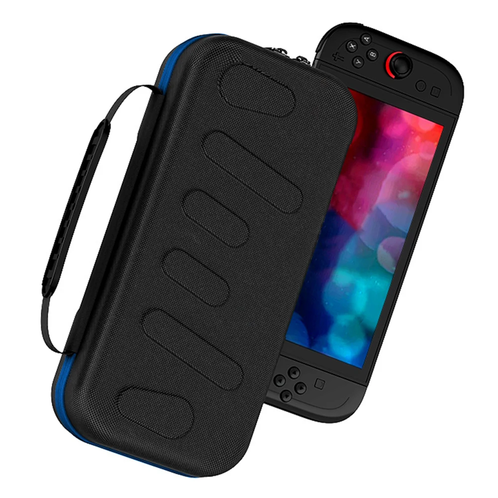 

Тонкий чехол для переноски с 24 слотами для игровых карт, жесткий защитный чехол для переноски, противоударная сумка для хранения консоли большой емкости для NS2