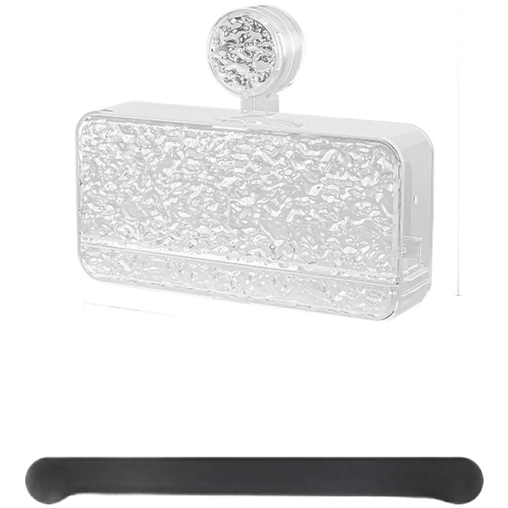 

1pc Suction Cup Soap Dish Wall Mounted No Drill Soap Holder With Lid Bathroom ABS Soap Box Soap Dish Bathroom Hardware