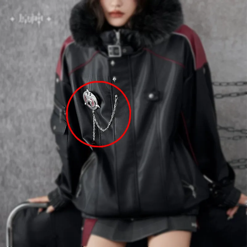 [Original] Wriothesley Wolf Chain Badge Game Genshin Impact Cosplay Diy Accessories Anime Metal Pin Clothes Pendant Brooch 6