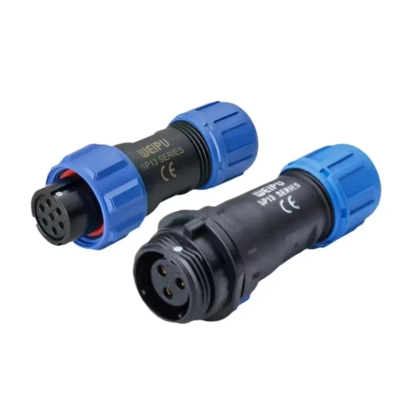 NEW Waterproof Copper Male/Female 6P 10A Plug Cable Connector Solder SP2110/P2