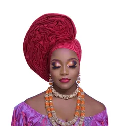 Trending Ruffles Gele Tutorial African Wedding Fashion Headtie Auto Gele Ready To Wear