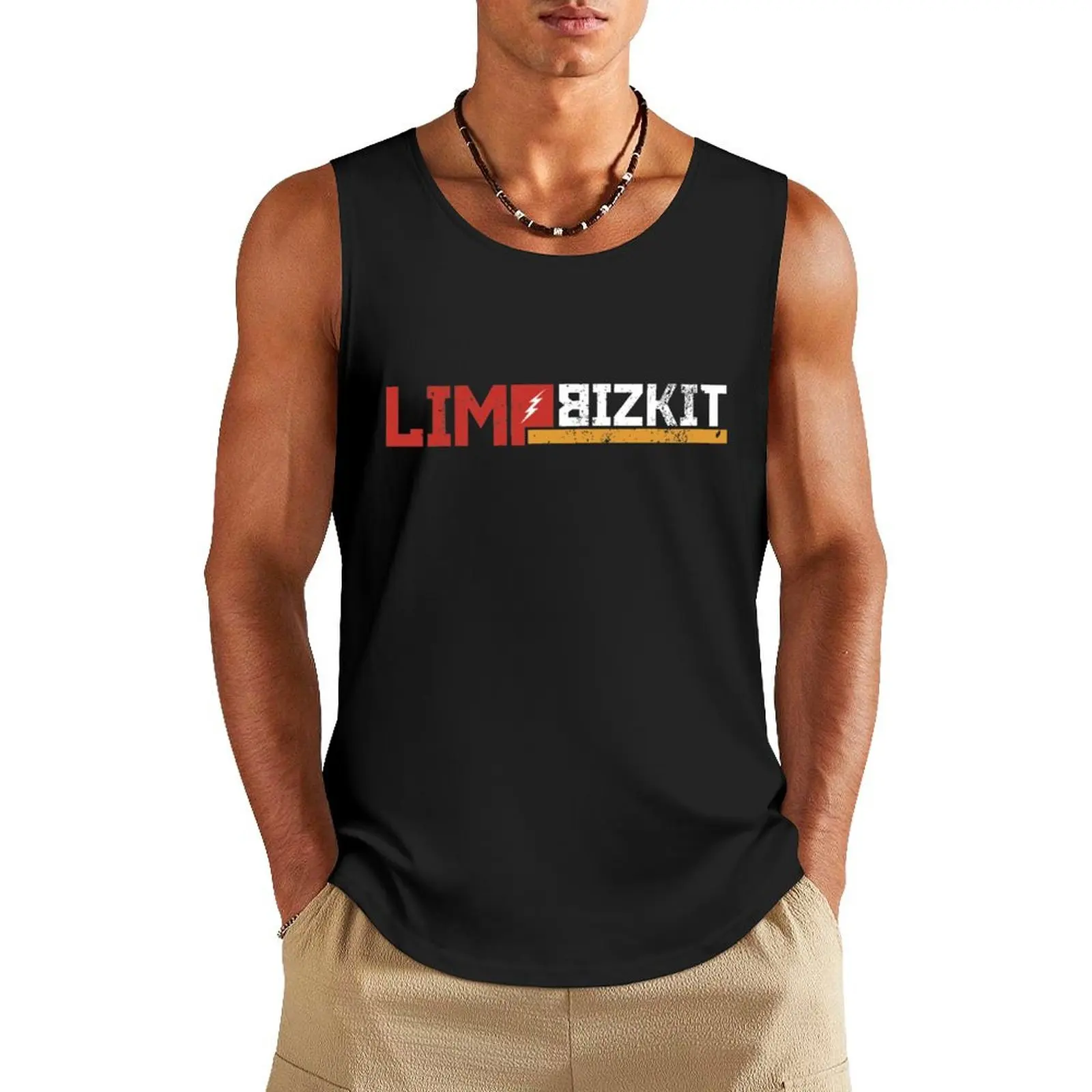 

Limp Bizkit grunge rapcore logo merch Tank Top Vests Top Japanese t-shirt Men sleeveless tee