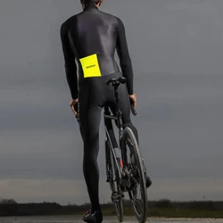 Men Winter Cycling Triathlon Skinsuit One-piece Thermal Fleece Skating Skiing Jumpsuit Clothing RIGHTTRACK Cycle Apparel