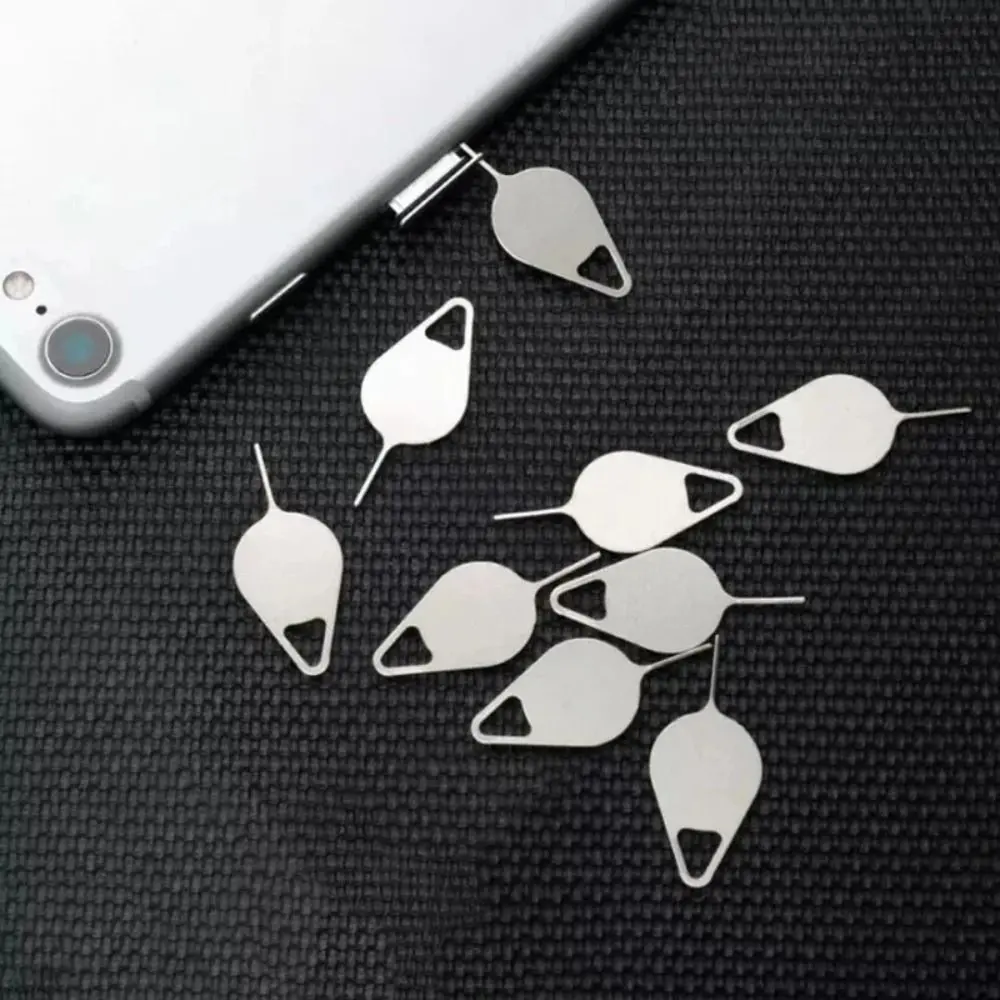 100Pcs Stainless Steel SIM Card Tray Ejector Pin Anti-Lost Universal SIM Card Removal Tool Compact Precision Tool