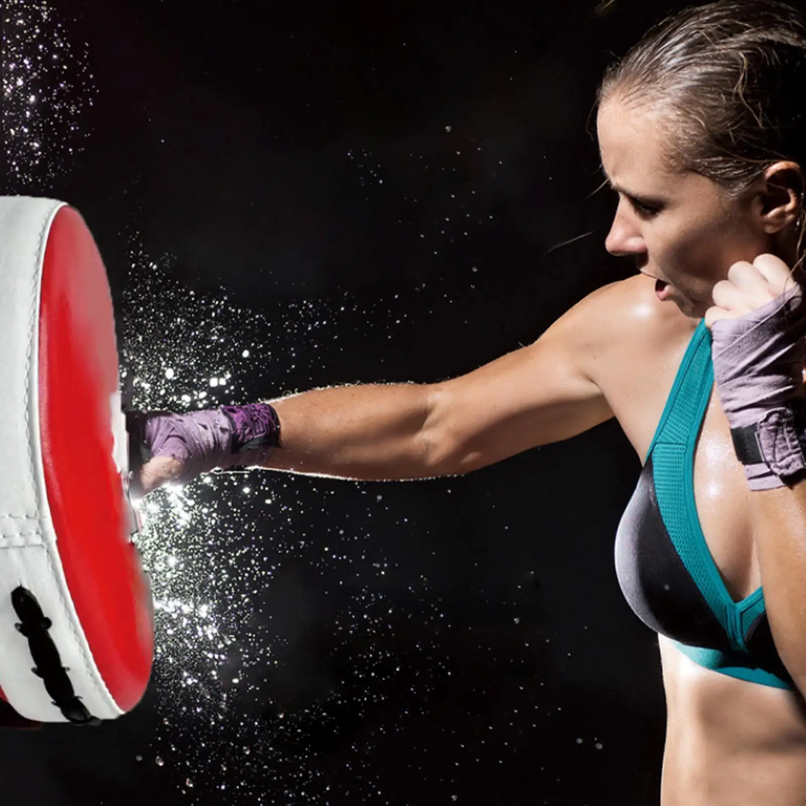 

Профессиональные боксерские перчатки и ударный щит, амортизирующие перчатки для кикбоксинга, тренировочное оборудование для фитнеса для детей, мужчин, женщин