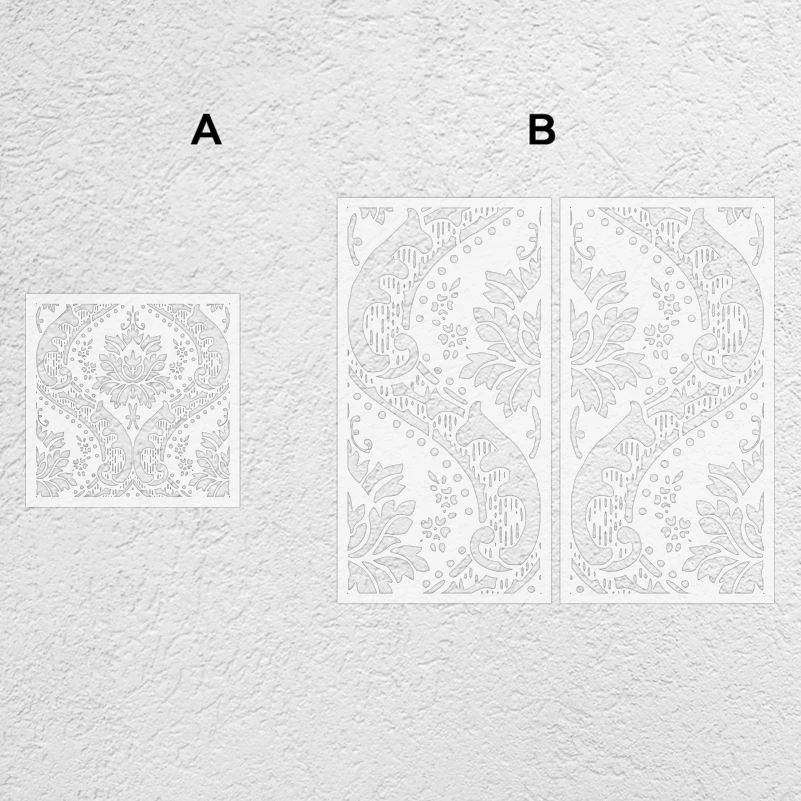 40cm - 80cm Stencil Customize For Painting Custom Wall Plaster Decorative Putty Damask Retro Vintage Baroque Rococo S505