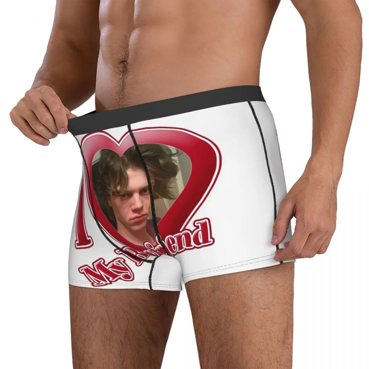 Evan Peters Collage Boxer para Homens, Cuecas, Shorts, Ventile Roupa Interior, Presentes de Namorado