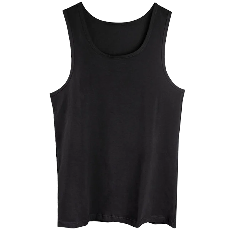 

2PCS Men's Cotton Sports Vest Summer Youth Breathable Men's Slim Fit Fitness Sleeveless Bottomed White Sweat