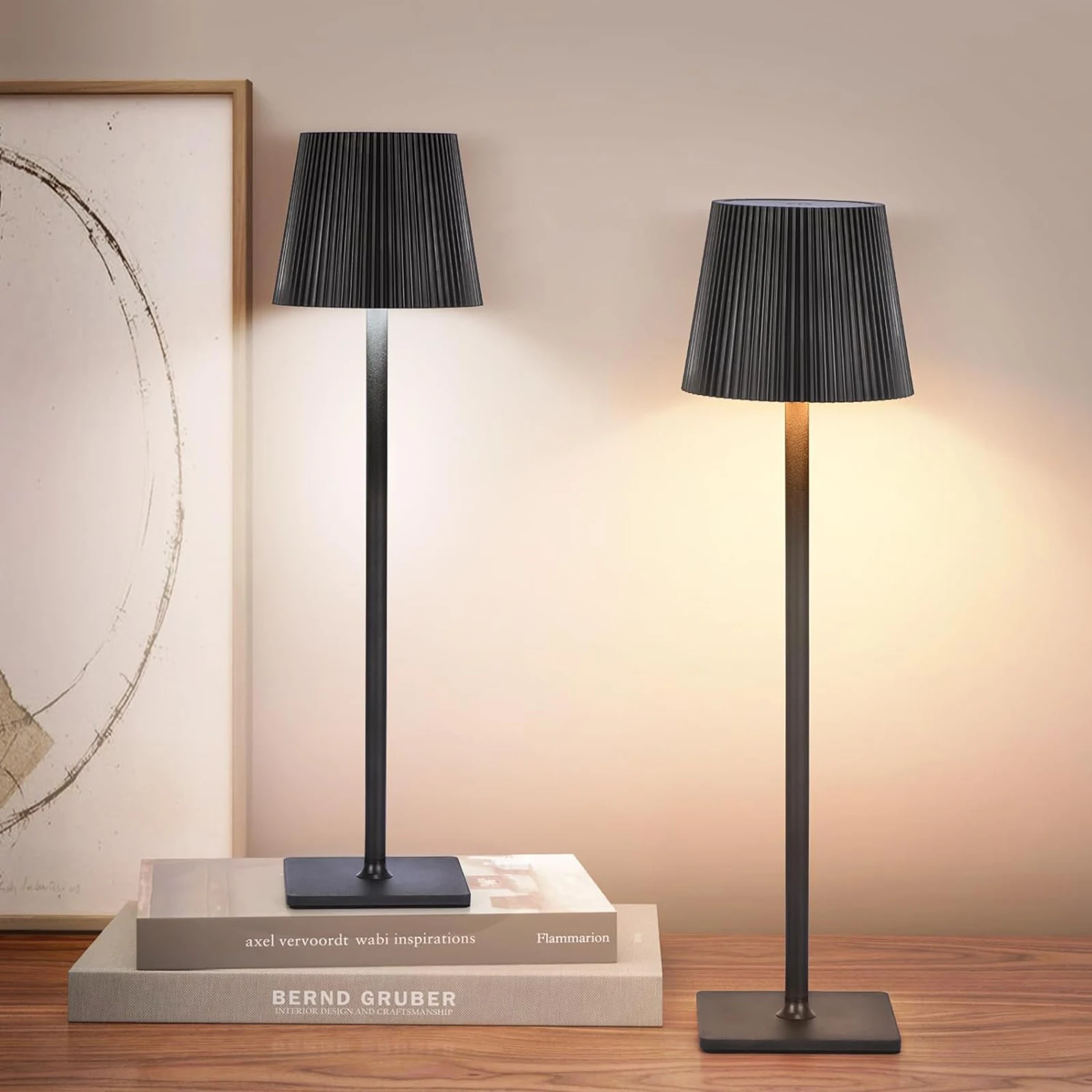 

2 Pcs LED Table Lamp Modern LED Desk Lamp with Touch Control Dimmable Night Light with 3 Color Temperatures for Living Room