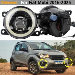 1 Pair Upgrade Car Driver + Passenger LED Fog Light Angel Eye Daytime Running Lamp DRL 30W H11 For Fiat Mobi 2016-2025