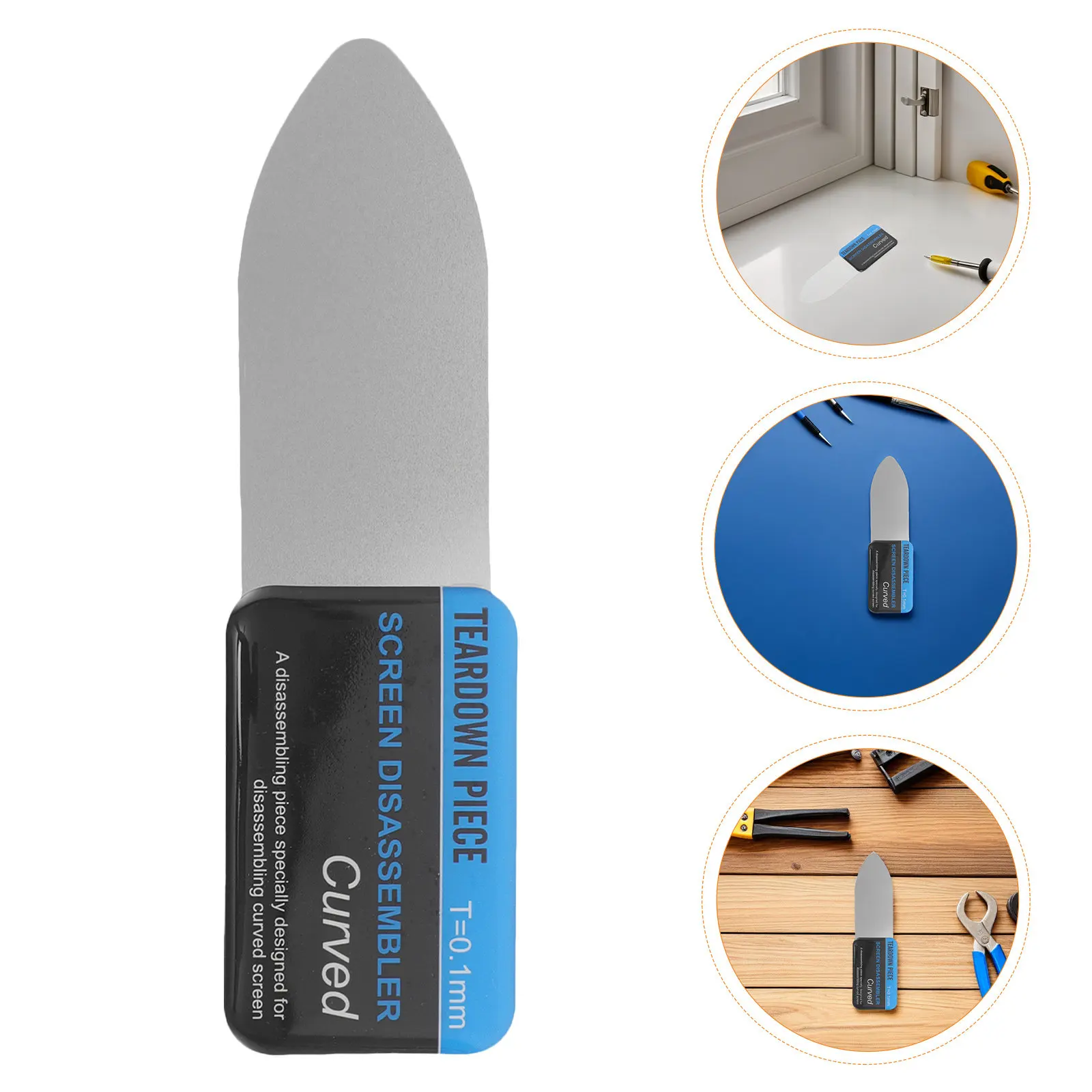 15Pcs Mobile Phone Disassembly Tools Metal Flat Spudger Thin Flexible Opening Pry Bar Curved Screen Repair Pry Tool Kit