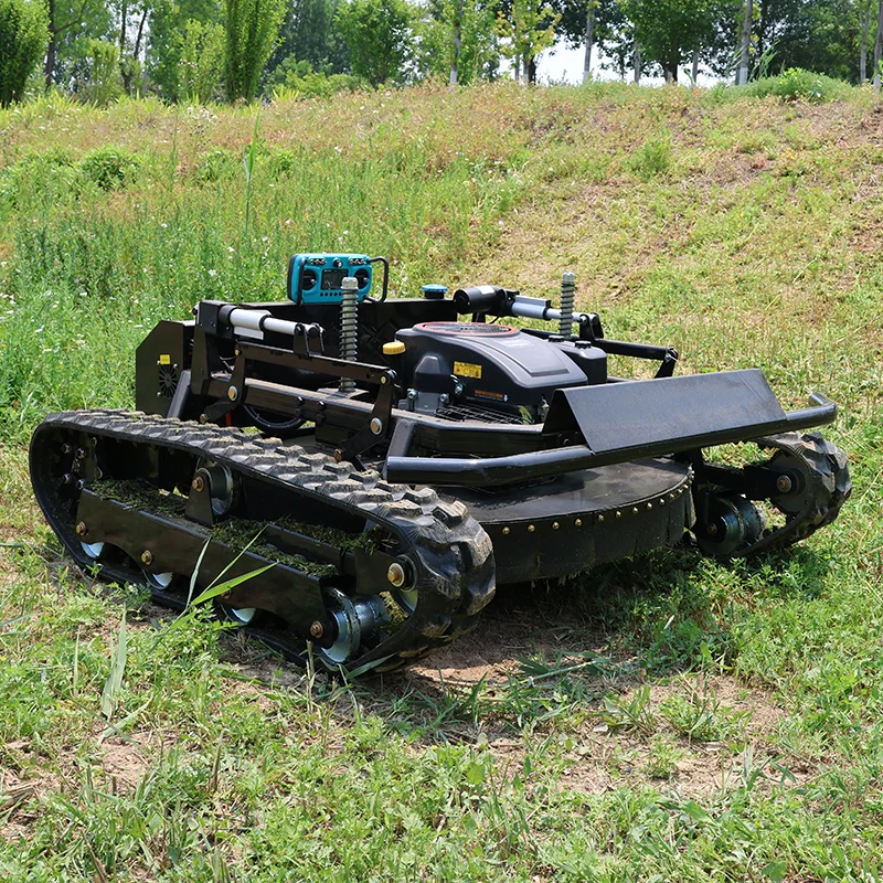 خزان إمداد البقع 800 مم صفر بدوره الزاحف آلة أوتوماتيكية التحكم عن بعد جزازة العشب لقطع العشب