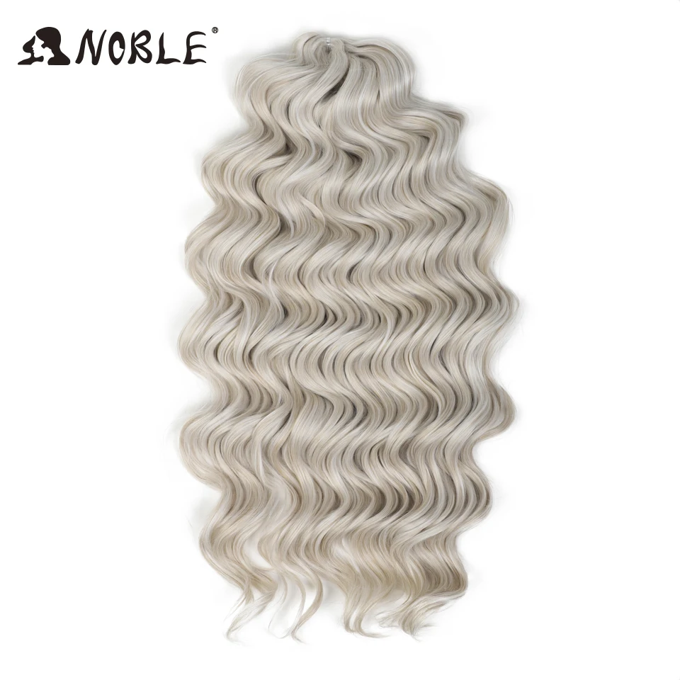 Noble Hair Twist Crochet Lockiges Haar 16“ Regenbogenfarben Tiefe Welle Flechthaar Ombre Blond Wasserwellen Flechthaarverlängerungen – Detail 28