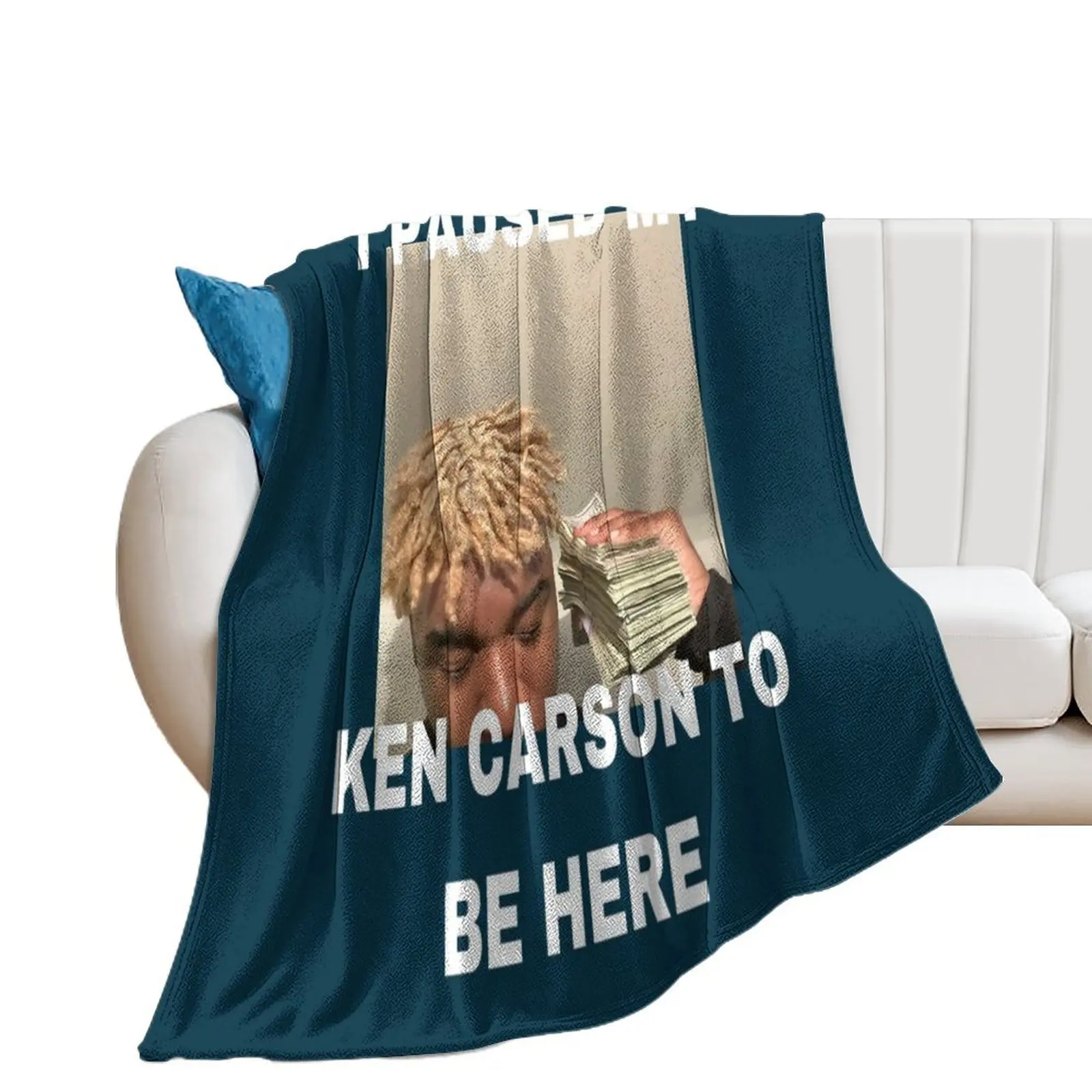 I Paused My Ken Carson To Be Here Throw Blanket Thins Fashion Sofas Thermals For Travel Blankets