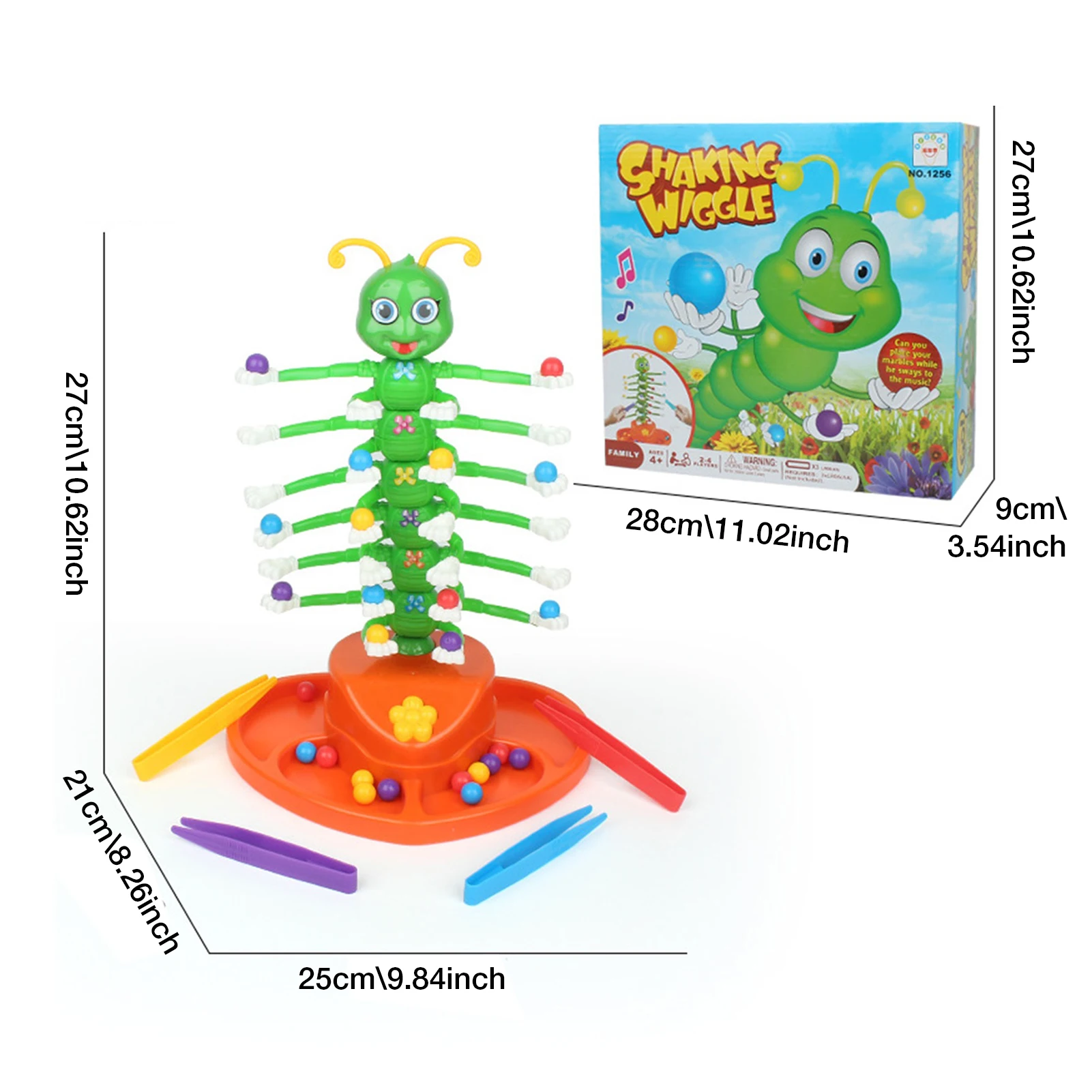 Board Game Caterpillar Toy Family Board Games for Kids Adults Novelty Caterpillar Shaking Twisting Dancing Toy with Sound