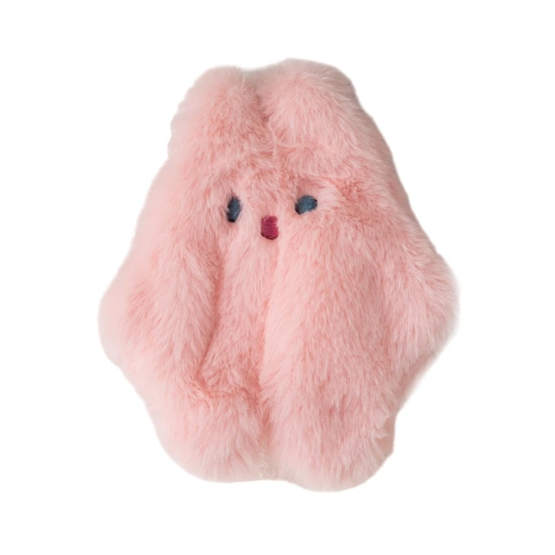 rangement toilette lapin mignon, portefeuille en fourrure, sacs maquillage en peluche douce pour filles