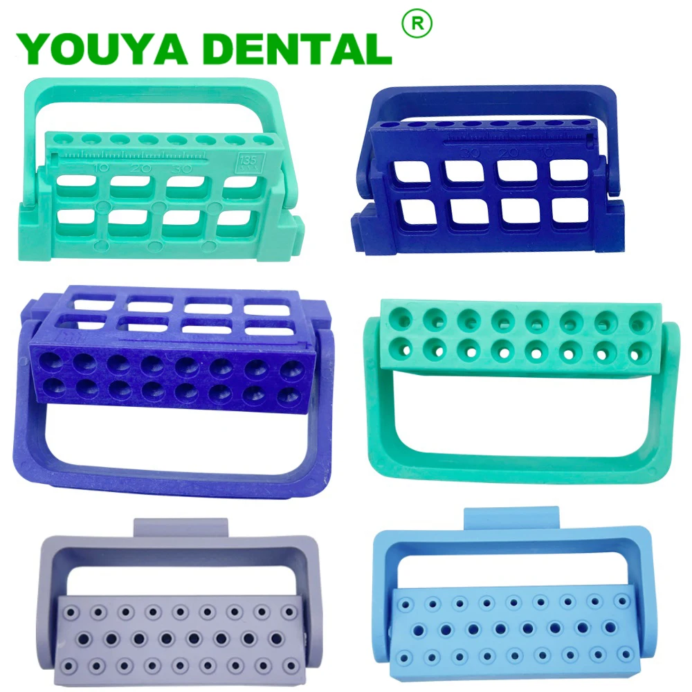 Dental Endo Files Holder 8 Holes 16 Holes 24 Holes Endo Stand Endo Tray for Endodontic Files Organizer Endo Box Dentist Tools