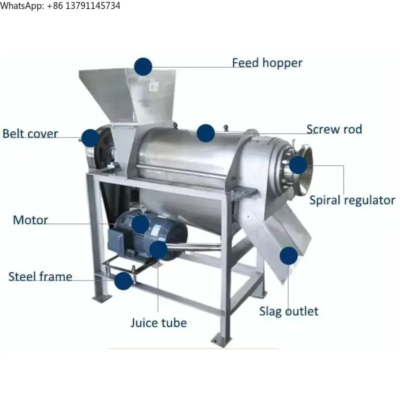 

Electric ProfessionalLarge Commercialstainless Steel Fruit and Vegetable Screw Juicer Automatic apple Mulberry Juicer Spot