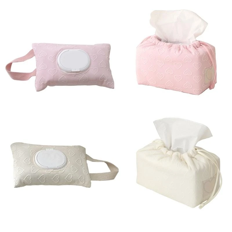

M76C Tissue Box Convenient Wipe & Tissue Organizers Removable Diaper Bag Paper Towel Bag Stroller Tissue Box Cloth Box