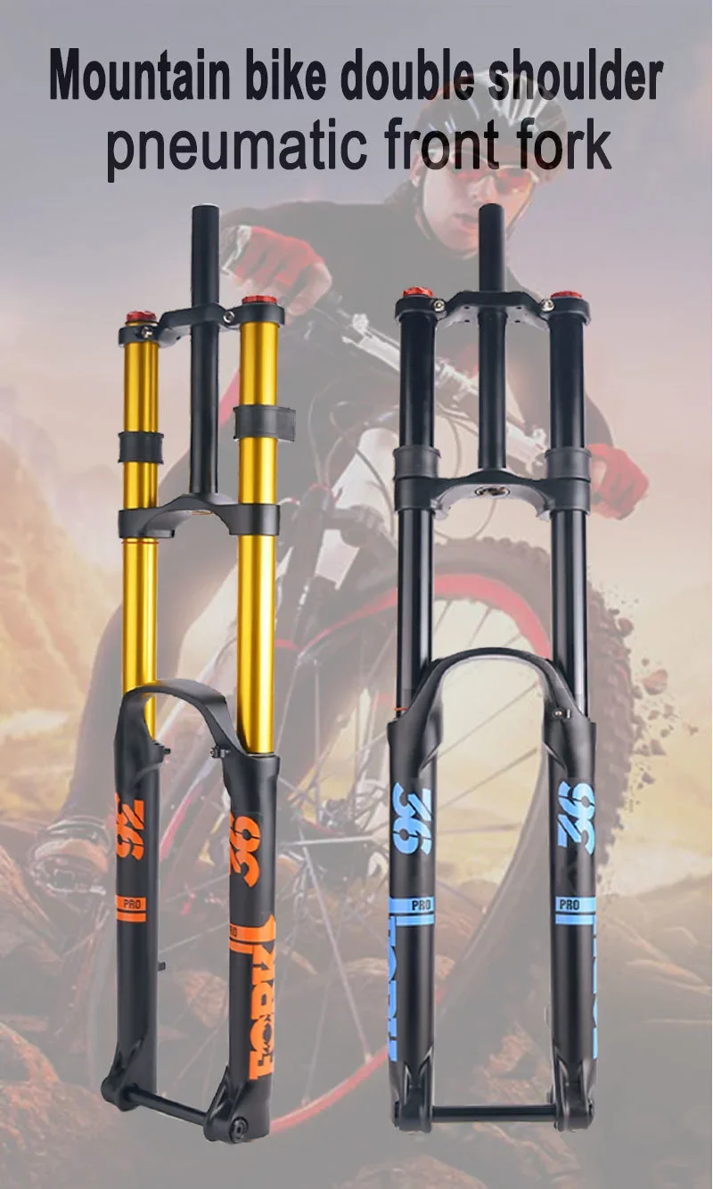 Downhill Suspension Fork Double Shoulder Rebound Adjustment Mountain Bike Air Fork 27.5/29er Inch DH AM Bicycle Fat Fork