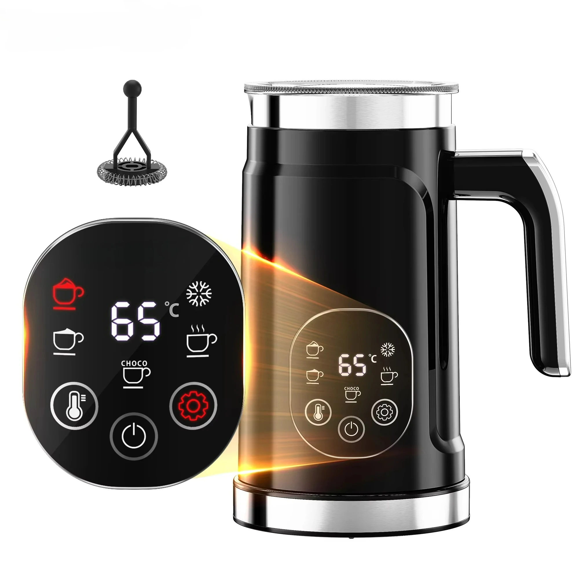 

New Digital Milk Foamer Steamer Coffee Milk Foamer Foam Coffee Machine Chocolate Beverage Adjustable Temperature