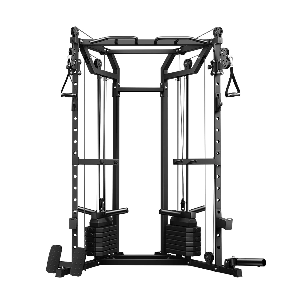 Home Multifunctional Fitness Equipment Cable Cross Power Cage Squatting Rack Smith Rack