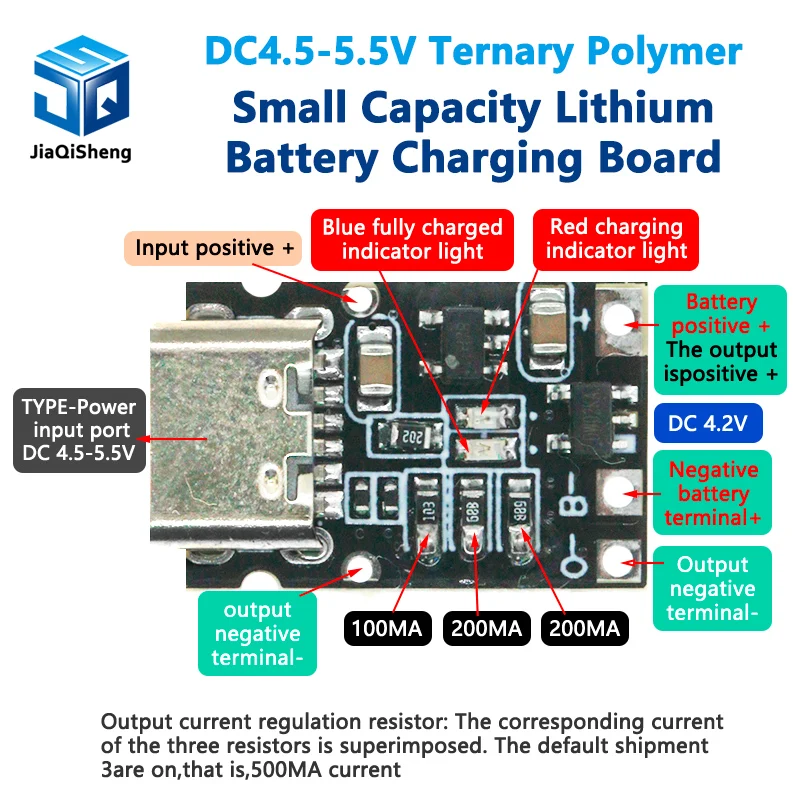 DC4.5-5.5V trójskładnikowa polimerowa mała pojemność bateria litowa płytka ładująca ze wsparciem płyta ochronna 500/400/300/200/100mA