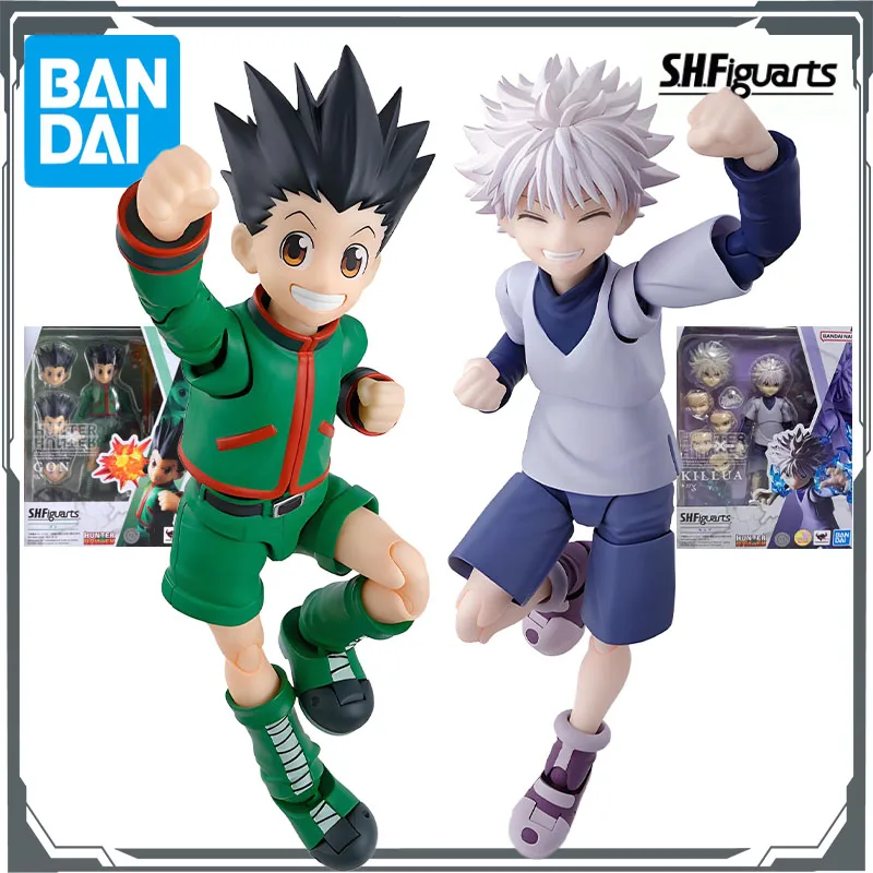 

Bandai Original S.H.Figuarts Hunter×Hunter Gon & Killua Anime Figures Toys for Boys Christmas Gift Collectible Model Ornaments