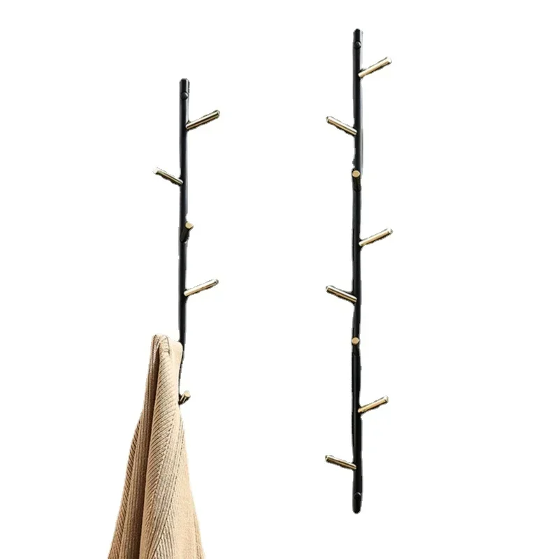 

DrillFree Nordic Branches Wall Clothes Hanger Light Luxury Bedroom Door Back Wall Porch Hook Creative Design