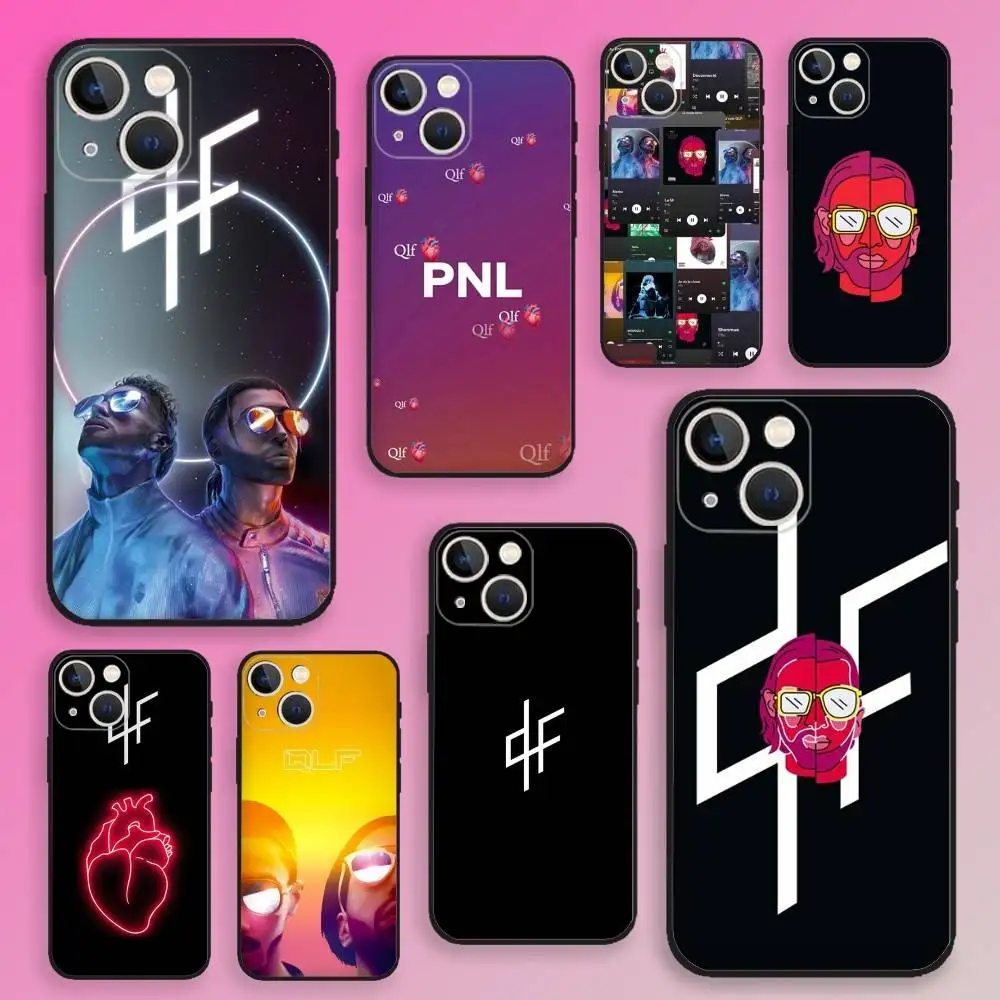 Funda de teléfono PNL Rap Groupe para iPhone 16,15,14,13,12,11,Plus,Pro Max,XS,X,E,SE,Mini funda negra de silicona suave