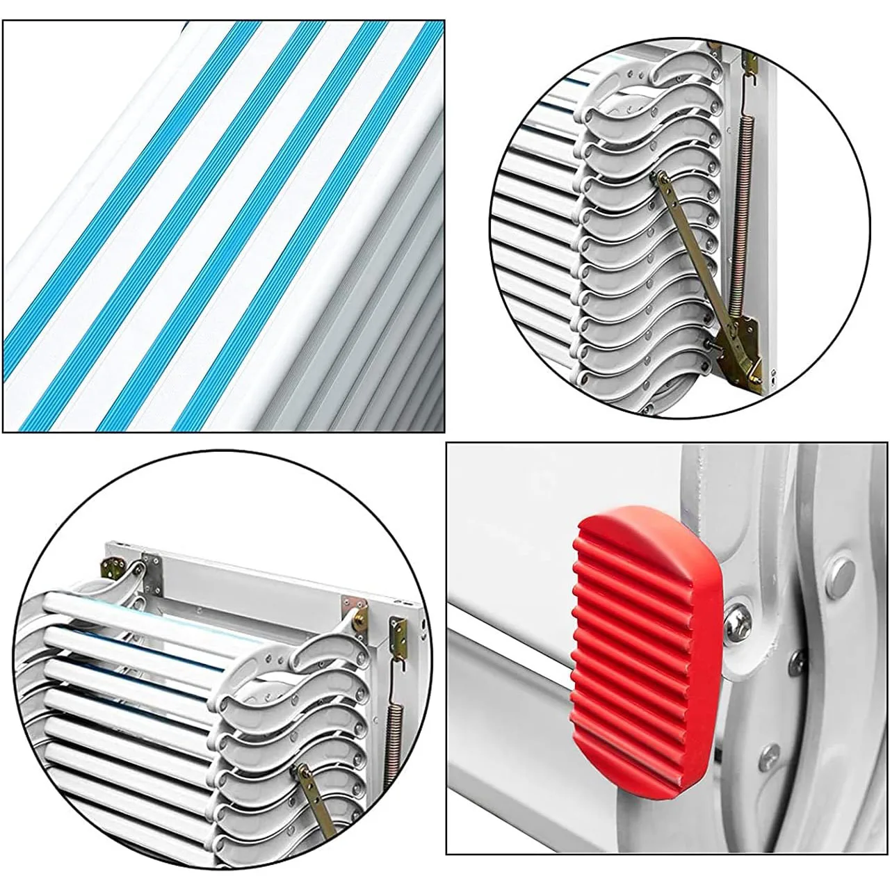 سلم علوي علوي سلالم قابلة للطي سلالم علية سحب للأسفل من الحائط مع هيكل مقص نوع مثبت على الحائط لتجديد المنزل