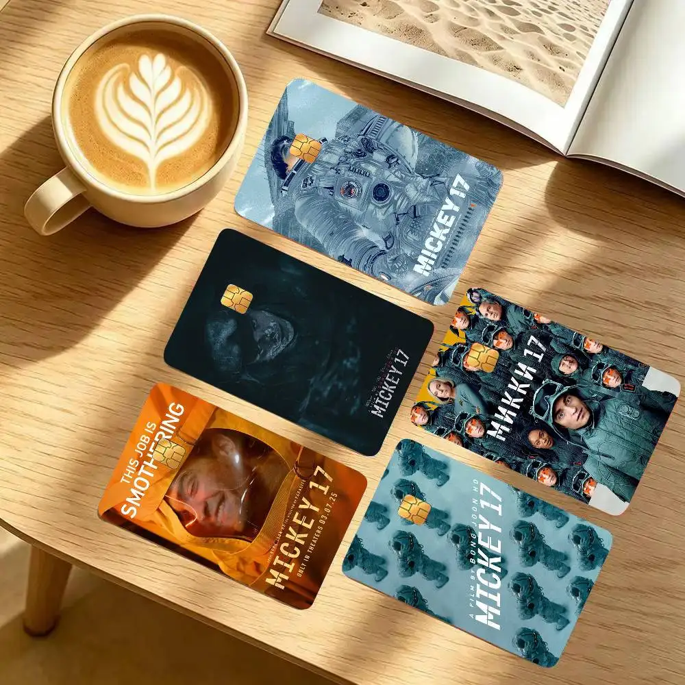 Science Fiction Black Comedy Film M-Nickey 17 Card Sticker 4Pcs Credit Card Skin Anti Scratch Bank Debit Card Decal